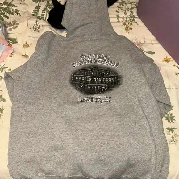 Harley Davidson grey hoodie - Picture 3 of 3
